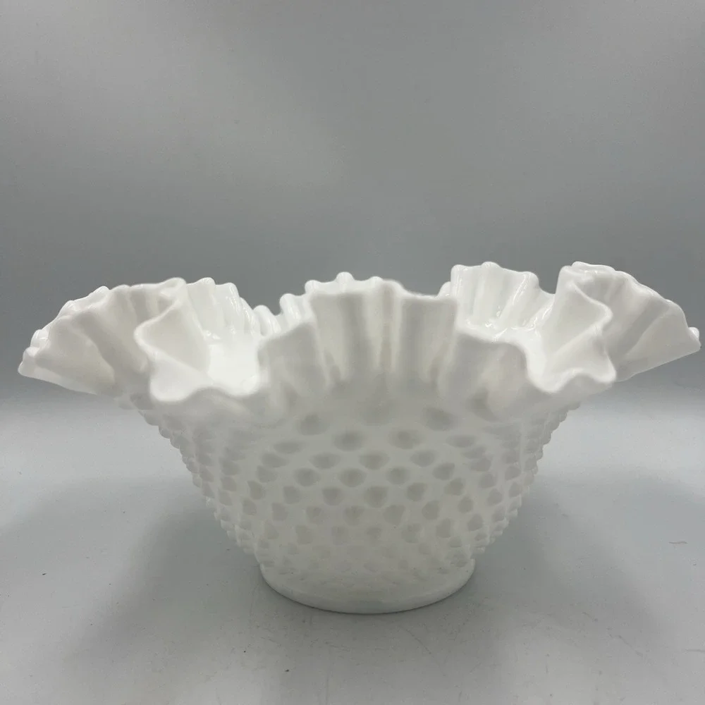 VTG Fenton Milk Glass‎ Hobnail 9